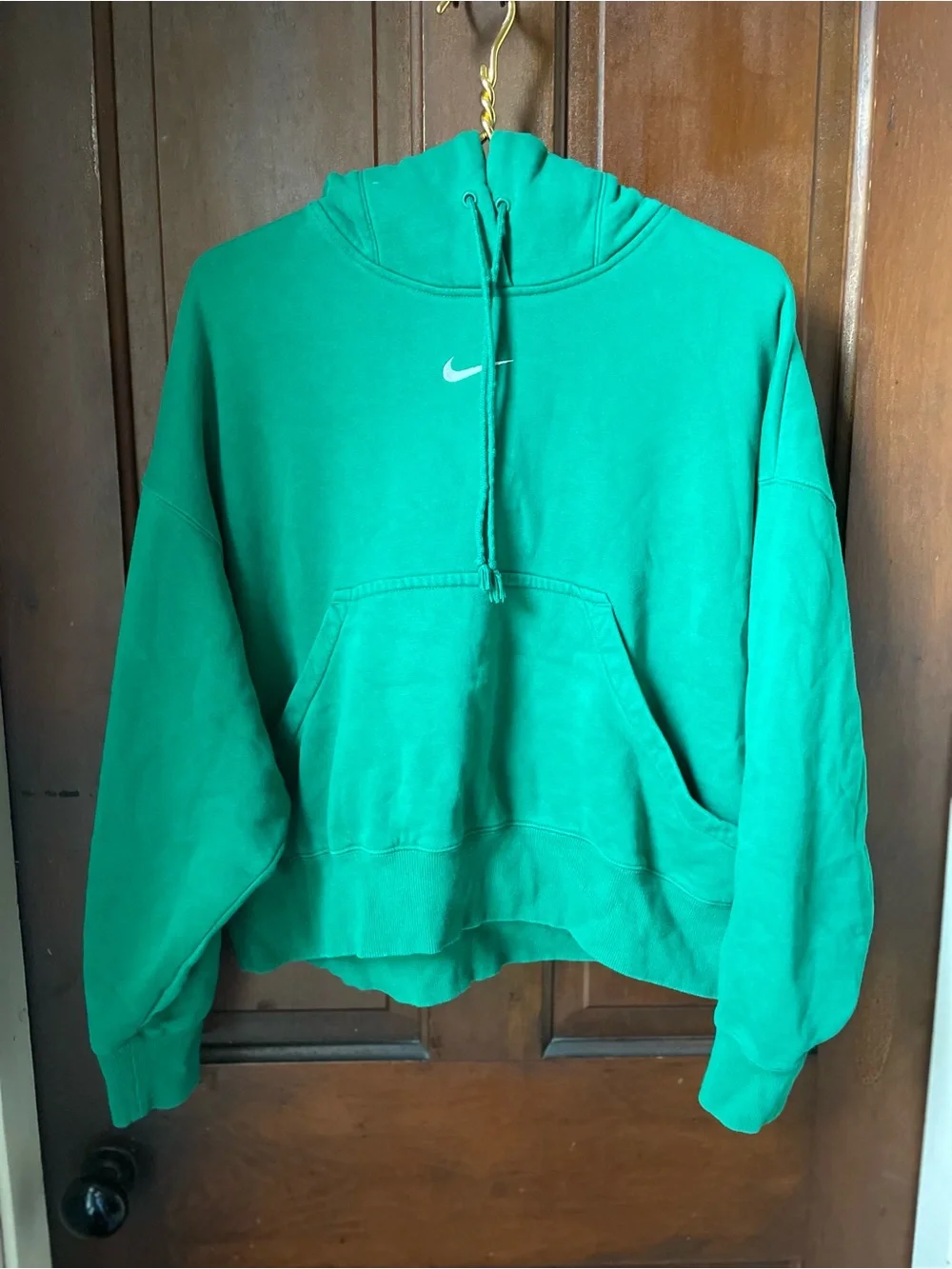Nike women's small green cropped hoodie